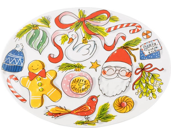 BLOND AMSTERDAM  KERST: OVAAL BORD 29 CM  202477