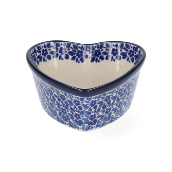 Bunzlau Castle Baking Dish Heart 160 ml - Indigo  2045-2396