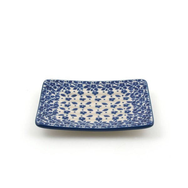 Bunzlau Castle Soap Dish Rectangular - Indigo   2097-2396