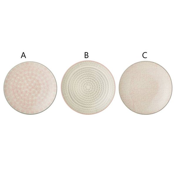 Bloomingville Cécile Plate, Rose, Stoneware    21100412