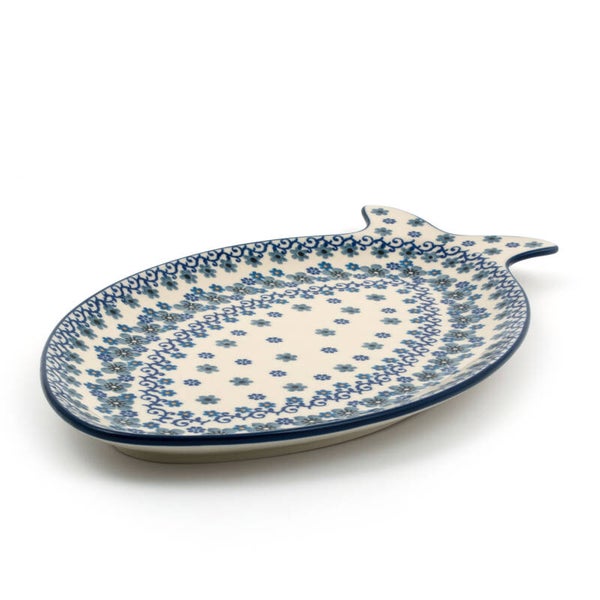 Bunzlau Castle  Plate Fish Shaped Large Winter Garden   2418-2084