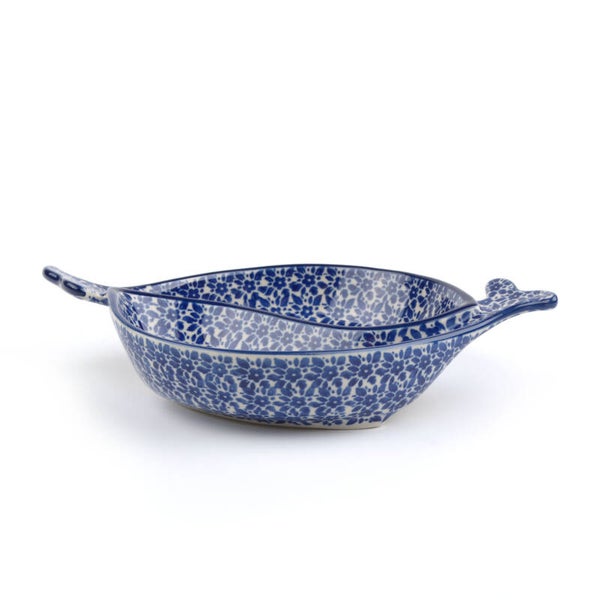 Bunzlau Castle Bowl Fish Shaped - Indigo  2489-2396