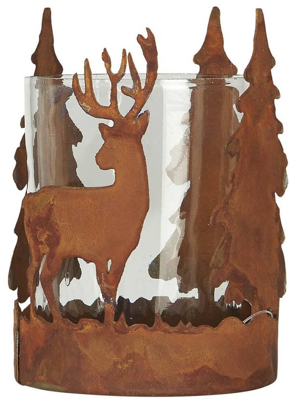 Ib-Laursen Candle holder f/tealight w/forest in metal  2524-14