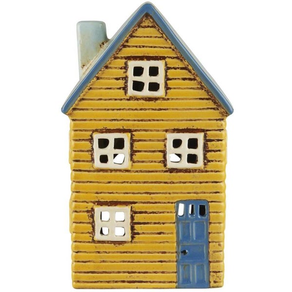 Ib-Laursen House f/tealight Thorshavn blue door  27643-03