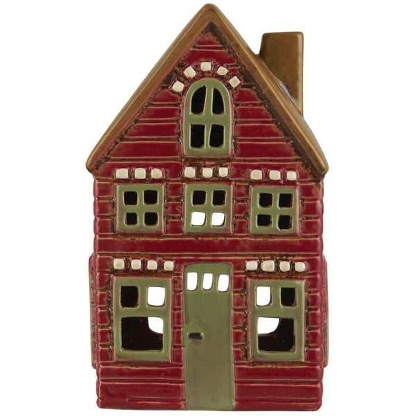 Ib-Laursen House f/tealight Thorshavn red facade  27644-33