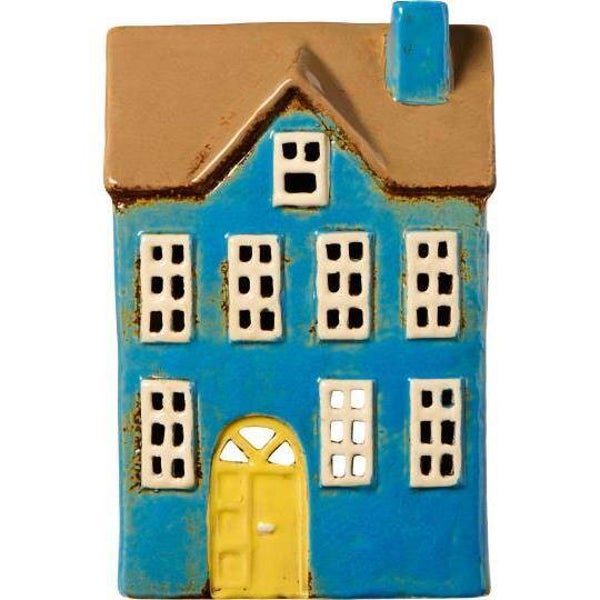 Ib-Laursen House f/tealight Nyhavn yellow door  27686-13