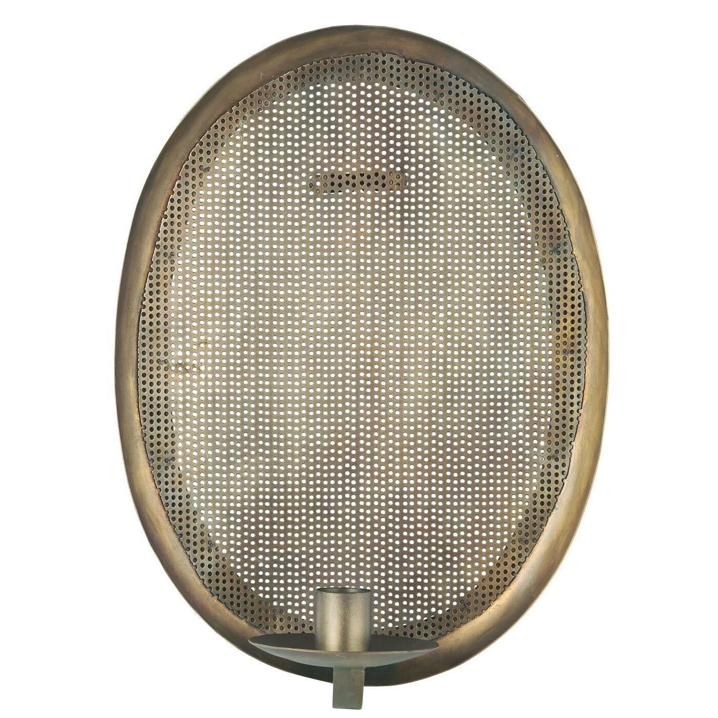 Ib-Laursen Candle holder f/wall f/dinner candle w/hole pattern   08035-17