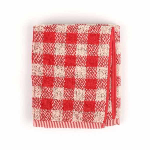 Bunzlau Castle  Kitchen Towel Check Red 3819