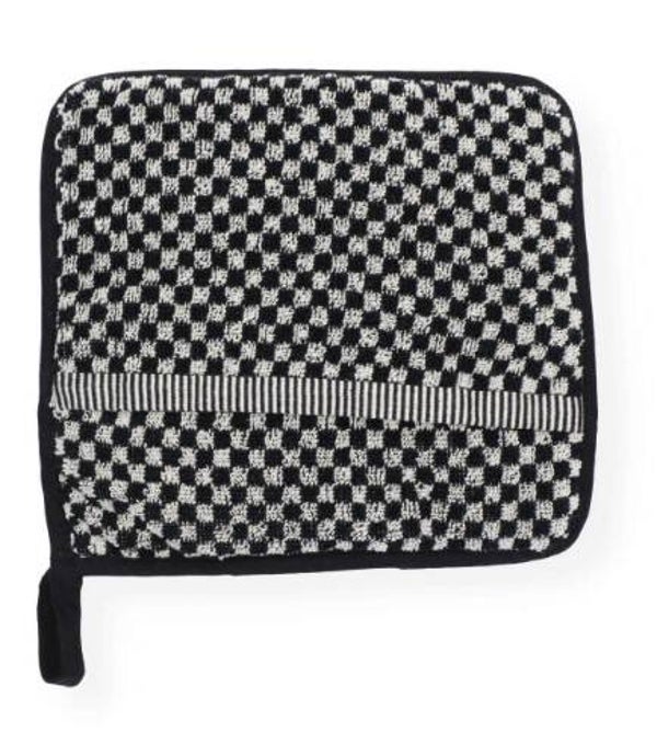 Bunzlau Castle Pot Holder Small Check Black  3830