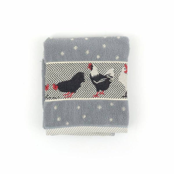Bunzlau Castle  Handdoek Chickens Grijs  4275