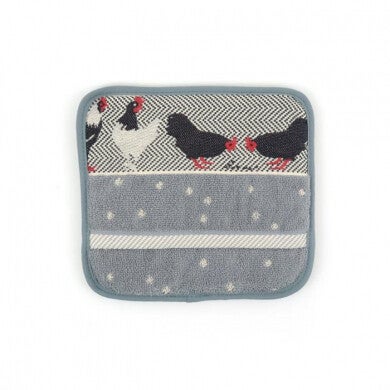 Bunzlau Castle  Pot Holder Chickens Grey  4279