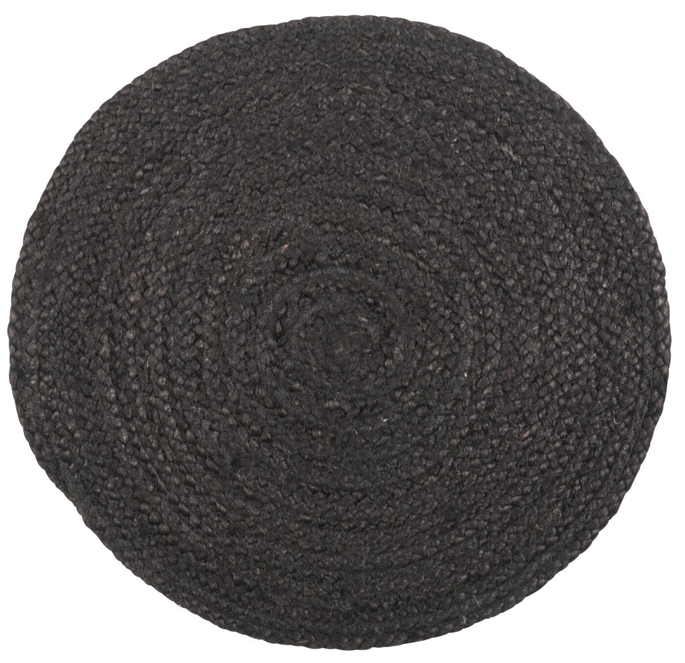 IB-Laursen  mat round black jute  6599-24
