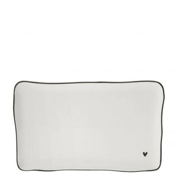 Bastion Sushi Plate with Heart/edge in Black 22x1,5cm  LI/SUSHI PL 001 BL