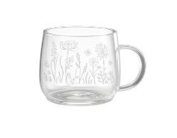 Bunzlau Castle Tea Glasses Borosilicate Wild Flowers 400 ml (set of 2 pcs)  5173