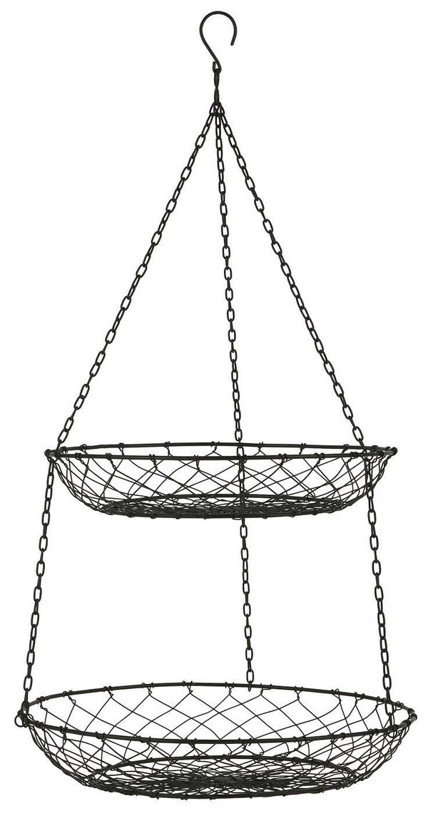 IB-Laursen Kitchen hanger w/2 round baskets  5184-25