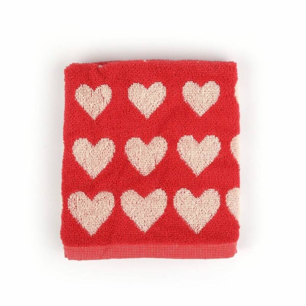 Bunzlau Castle  Kitchen Towel Hearts Red 5321