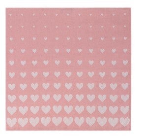 Bunzlau Castle Tea Towel Hearts Pink GOTS  5450-G