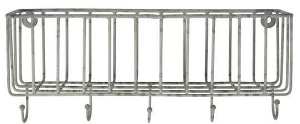 IB-Laursen Wall basket w/5 hooks 57049-18
