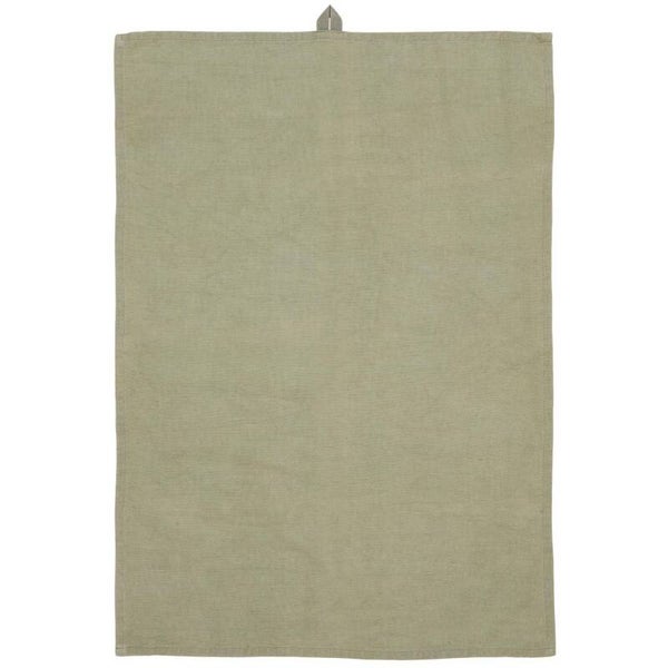 Ib-Laursen Tea towel Freja linen/cotton dusty green  6303-81