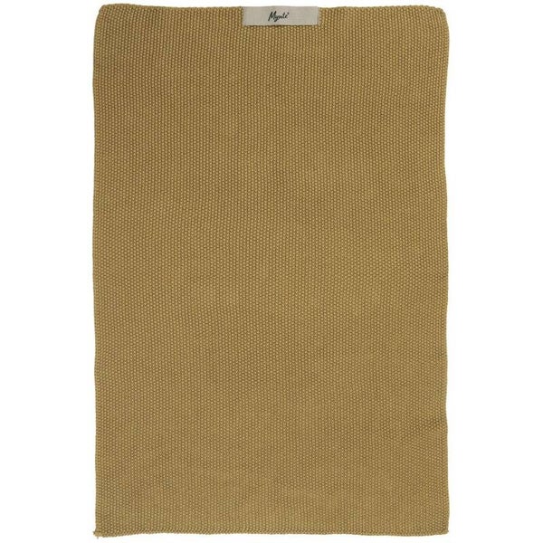 Ib-Lauren  Towel Mynte Mustard knitted  6352-03