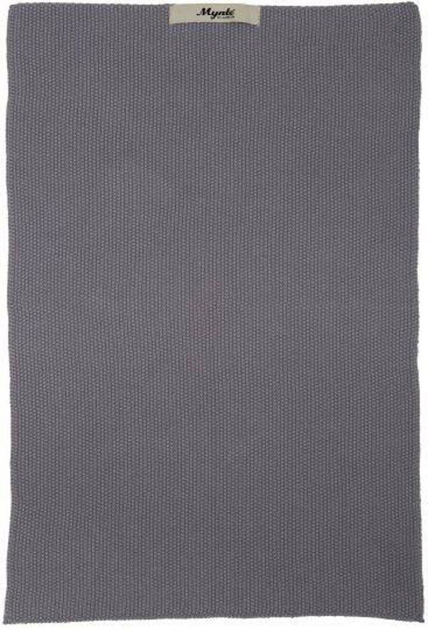 IB-Laursen Towel Mynte dark grey knitted  6352-16