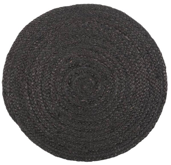 IB-Laursen  mat round black jute  6599-24