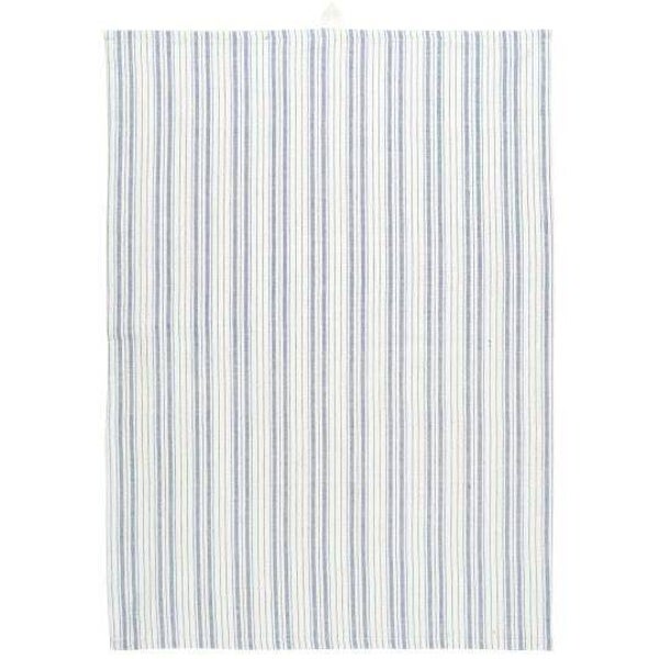 Ib-Laursen Tea towel Albert dusty blue w/white stripes.  66099-68