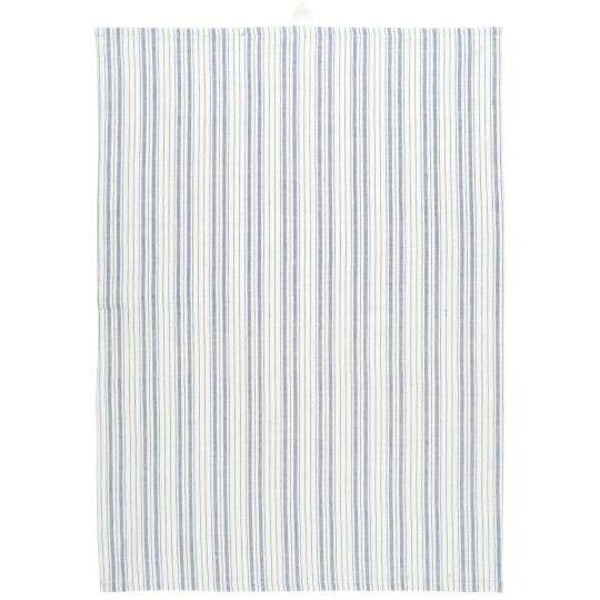 Ib-Laursen Tea towel Albert dusty blue w/white stripes.  66099-68