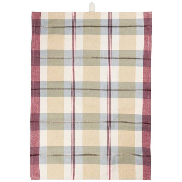 Ib-Laursen  Tea towel Alice w/red, blue, beige and grey stripe pattern  66167-00