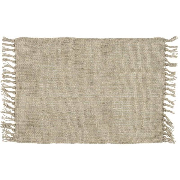 Ib-Laursen Place mat w/fringes natural jute  6883-30
