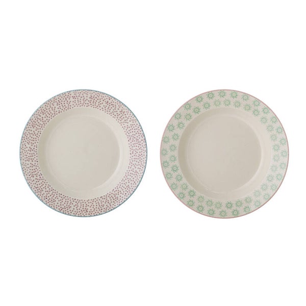 Bloomingville  Pasta Plate, Green, Stoneware  82049931