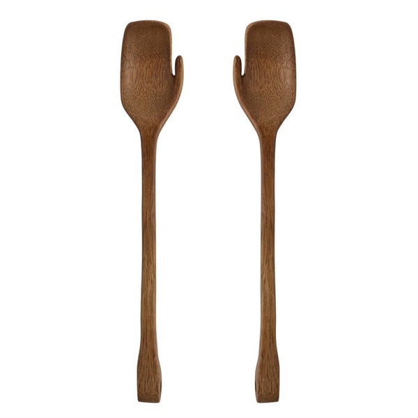 Bloomingville Zeena Salad Servers, Brown, Mango    82055131
