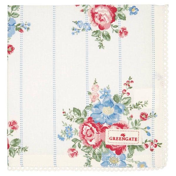 GreenGate  Napkin with lace Henrietta white    COTNAPWLHET0108