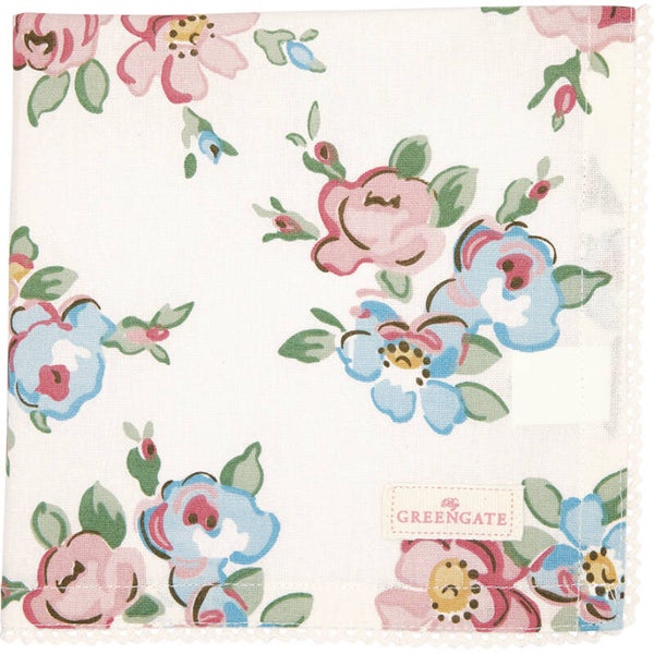 GreenGate Cloth Napkin with Lace Madison White  COTNAPWLMDS0108
