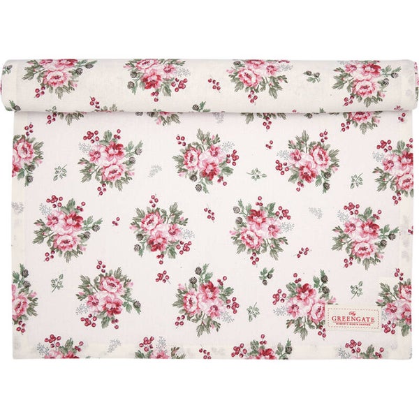 GreenGate Table Runner Charline White 45 x 140 cm   COTTAR140CHN0104