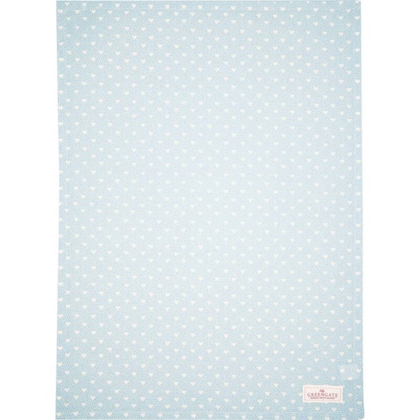 GreenGate Tea Towel Penny Pale Blue   COTTEAPNY2912