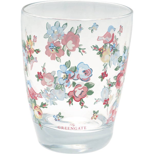 GreenGate  Water Glass Ellie white  GLAWATEIE0112