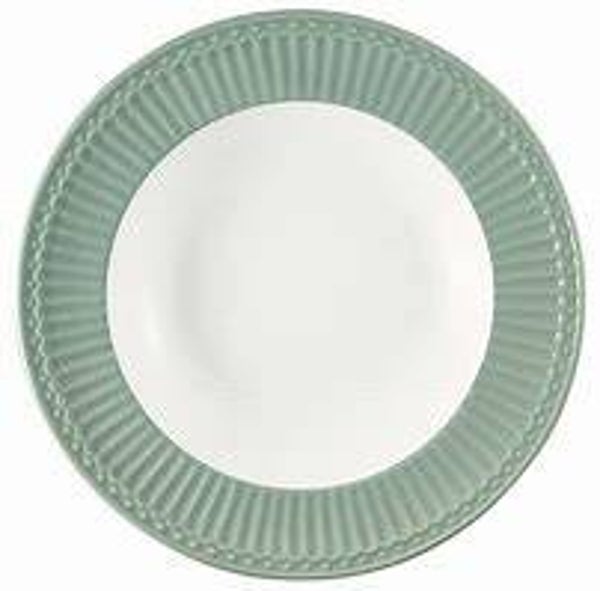 GreenGate Deep Plate Alice Dusty Mint 21.5 cm