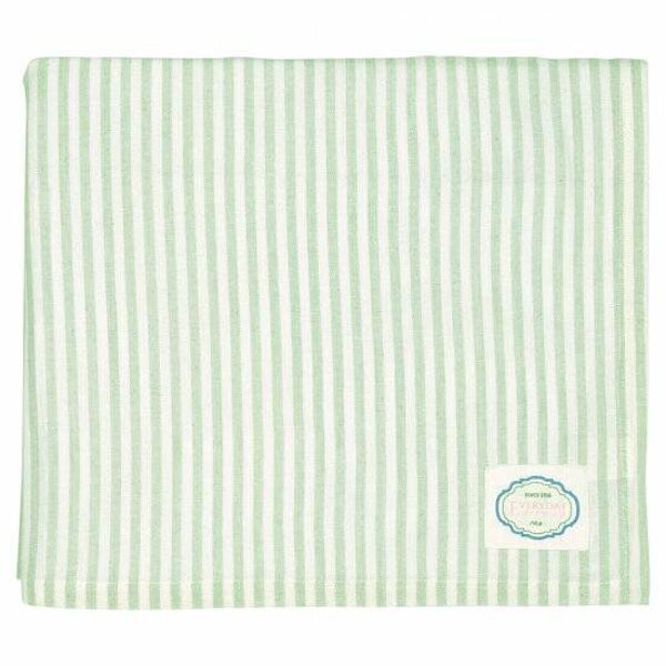 GreenGate Tablecloth Alice Stripe Pale Green 250 x 145 cm