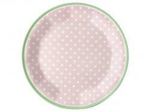 Greengate Melamine Plate 20 cm Spot pale pink