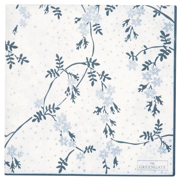 GreenGate Paper Napkins Amira White Large 20 pcs