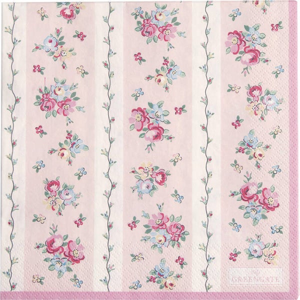 GreenGate  Napkin Ava white large 20pcs   PAPNAPLAVA0112