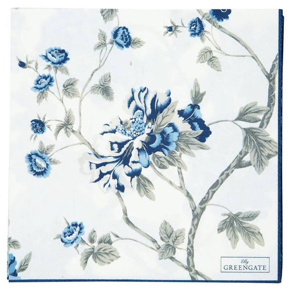 GreenGate Paper Napkins Charlotte White Large 20 pcs