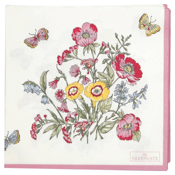 GreenGate  Napkin Myra white large 20pcs    PAPNAPLMYR0112