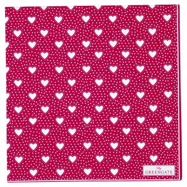GreenGate Paper Napkins Penny Red Large 20 pcs