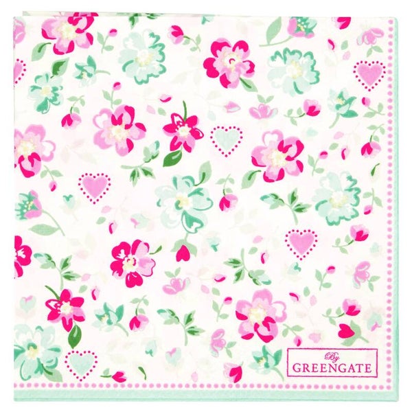 GreenGate Paper Napkins Merla White Small 20 pcs