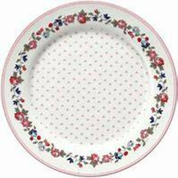 GreenGate Kids Plate 20 cm Ruby Petit White