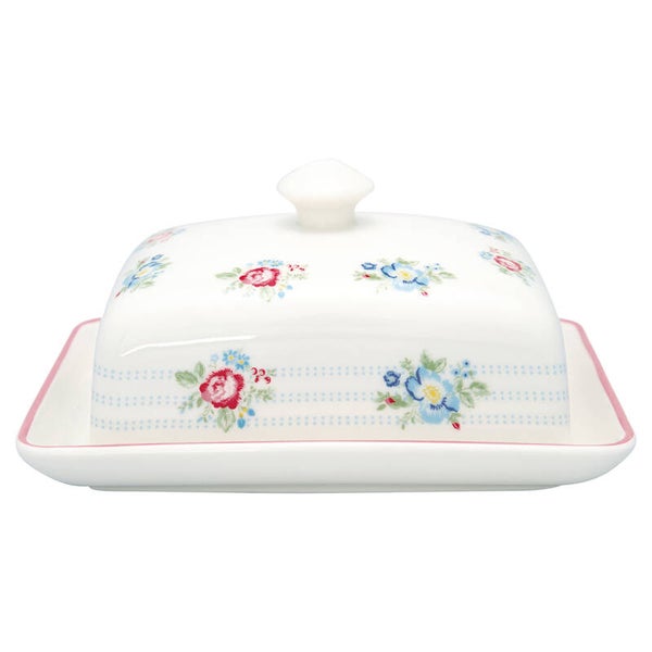 GreenGate  Butter Box Square Henrietta white   STWBUTSHET0104