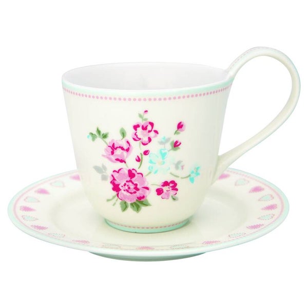 GreenGate Cup & Saucer Sonia White