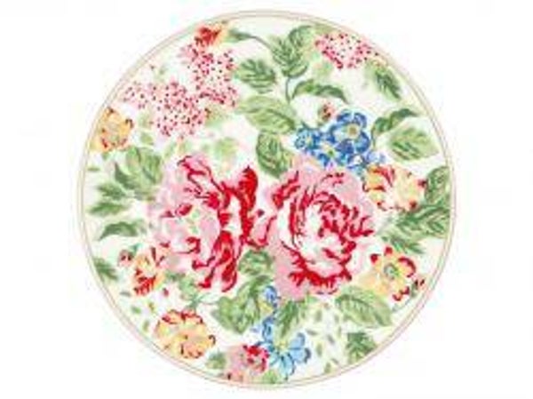 GreenGate Plate Emmaline White 20 cm